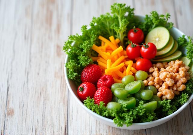 Healthy food prepared for nutritional guidance
